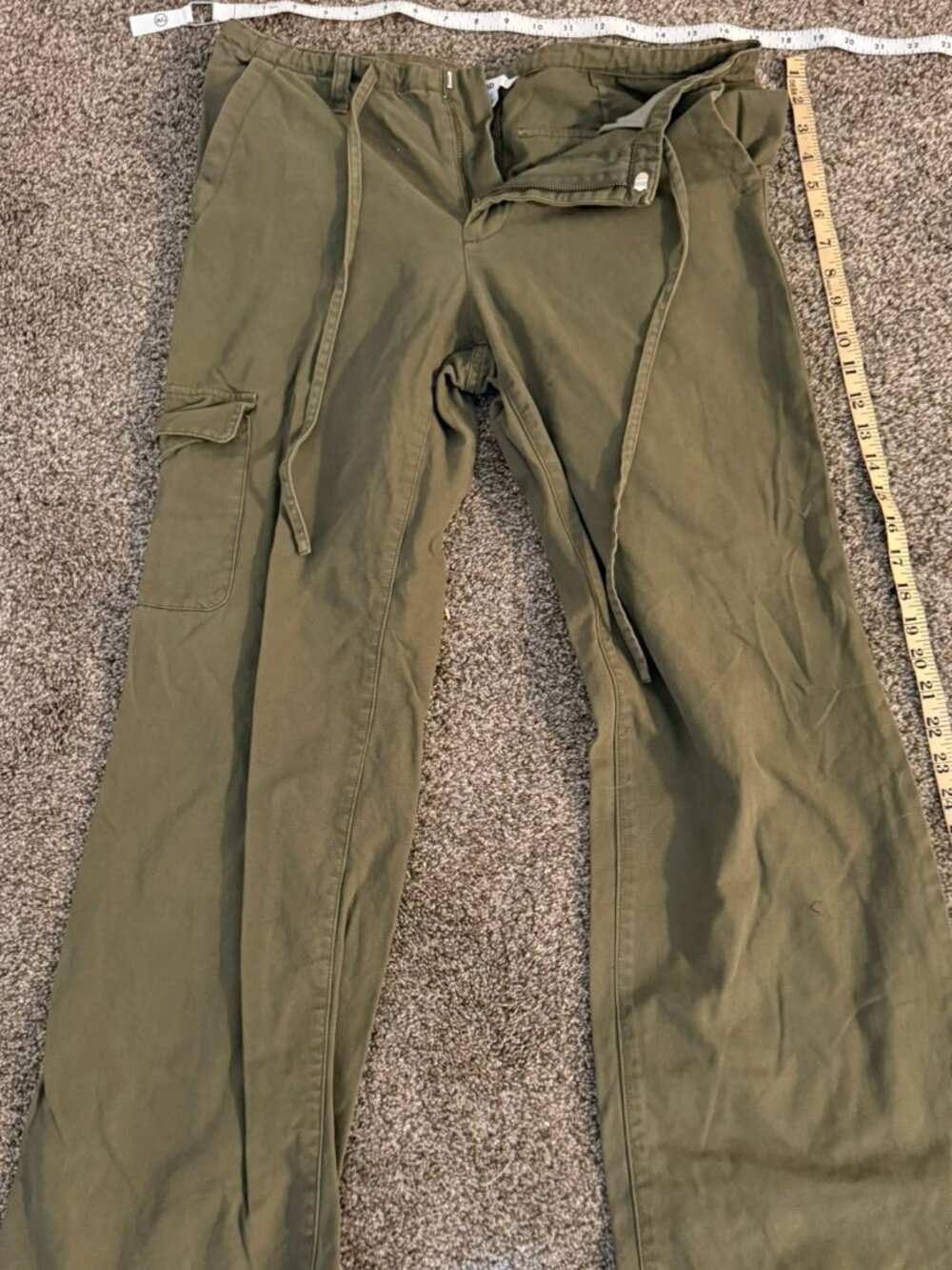 BP Olive Green Wide Leg Cargo Pants Women Size 27